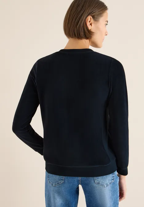 Shirt met zachte structuurmix universal blue Shirt met zachte structuurmix universal blue