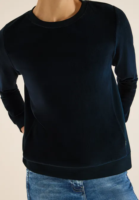 Shirt met zachte structuurmix universal blue Shirt met zachte structuurmix universal blue