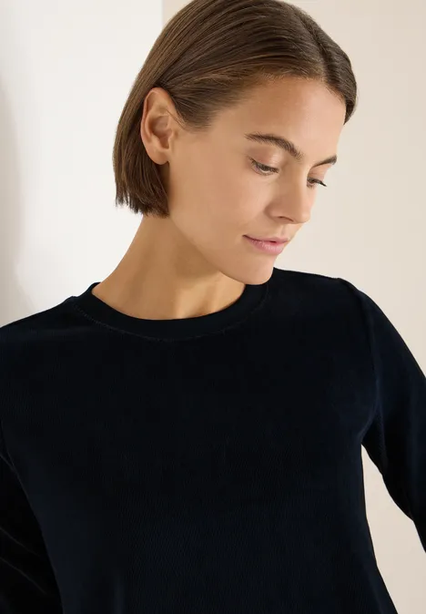 Shirt met zachte structuurmix universal blue Shirt met zachte structuurmix universal blue