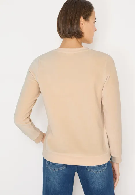 T-shirt doux à structure mixte pearl beige T-shirt doux à structure mixte pearl beige