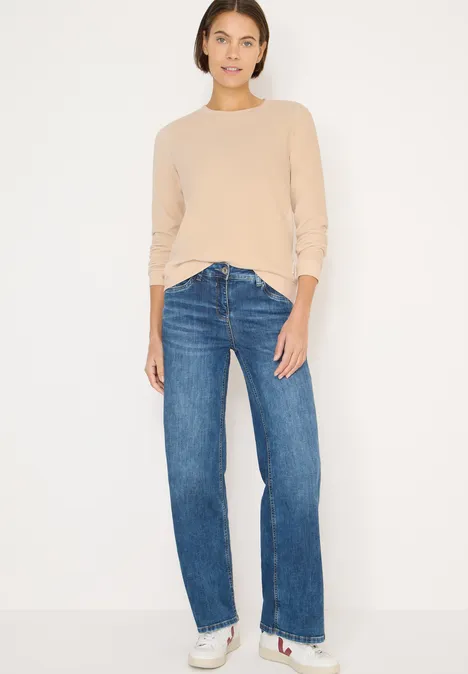 T-shirt doux à structure mixte pearl beige T-shirt doux à structure mixte pearl beige