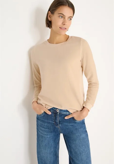 T-shirt doux à structure mixte pearl beige T-shirt doux à structure mixte pearl beige