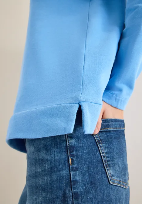 Hoodie met edelstenen fountain blue