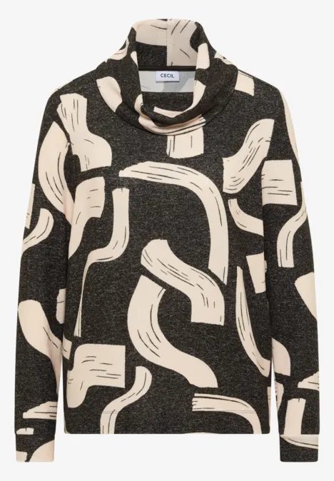 T-shirt à motifs mélangés raw khaki melange