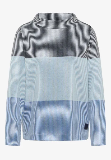 Chemise jacquard Colorblock universal blue