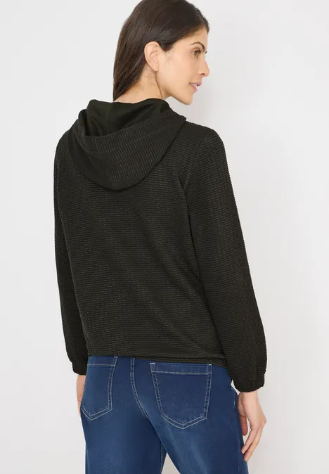 Kapuzenjacke mit Struktur raw khaki