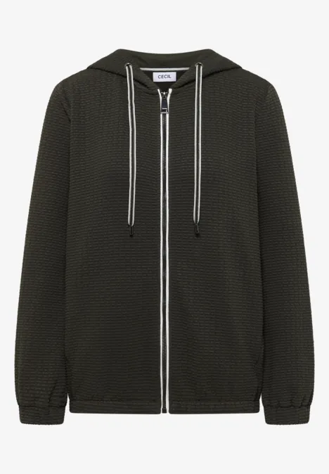 Kapuzenjacke mit Struktur raw khaki