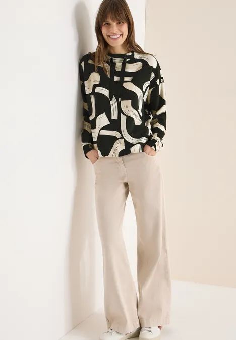 Gemustertes Shirt raw khaki