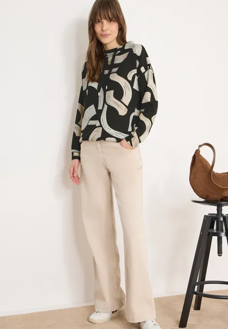 Gemustertes Shirt raw khaki