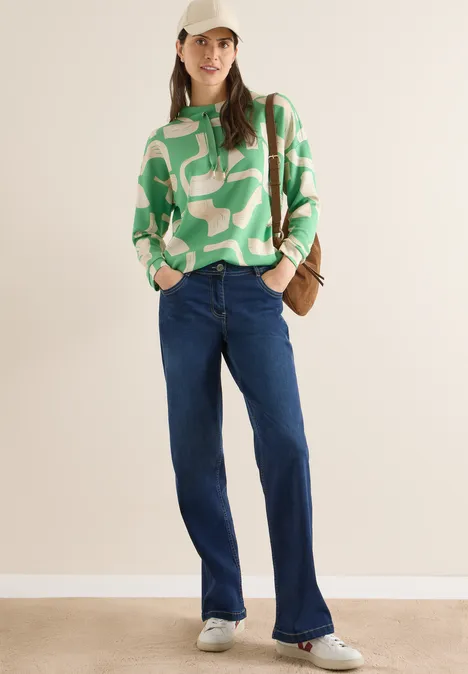 Gemustertes Shirt dark bamboo green Gemustertes Shirt dark bamboo green