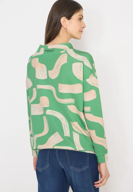 Gemustertes Shirt dark bamboo green Gemustertes Shirt dark bamboo green