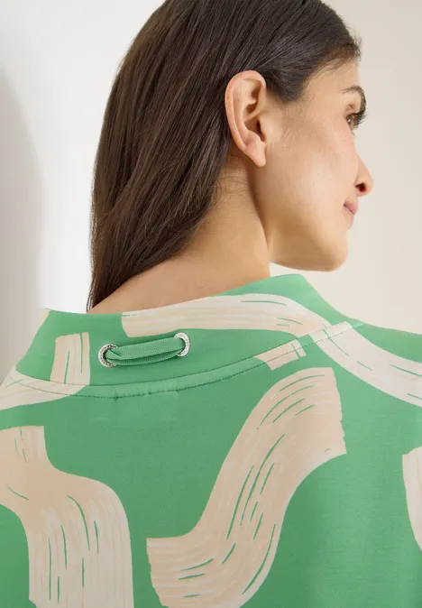 Gemustertes Shirt dark bamboo green Gemustertes Shirt dark bamboo green