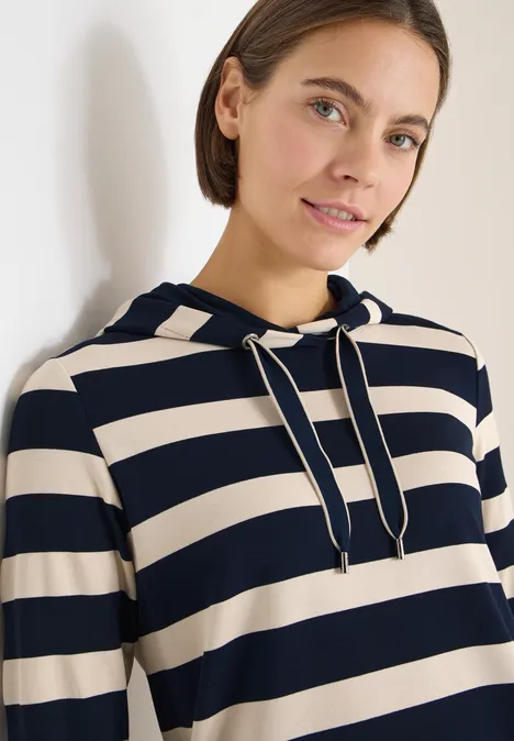 Sweat à capuche rayé universal blue