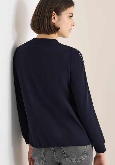 Shirt met tape details universal blue Shirt met tape details universal blue