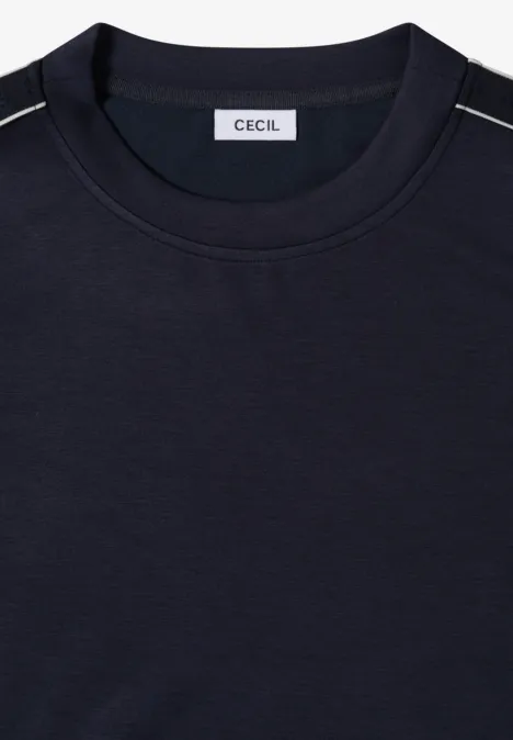 Shirt met tape details universal blue Shirt met tape details universal blue