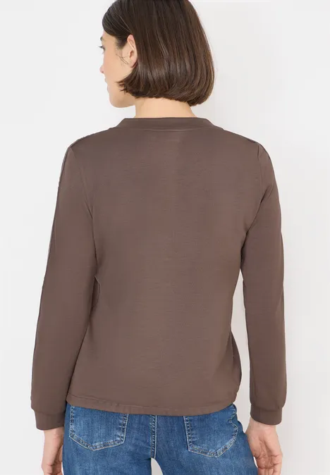 Shirt mit Tape-Details urban taupe