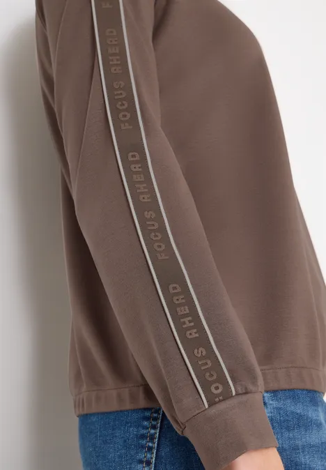 Shirt mit Tape-Details urban taupe