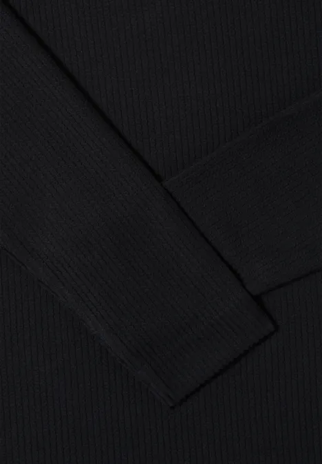 T-shirt à manches longues structuré Black T-shirt à manches longues structuré Black