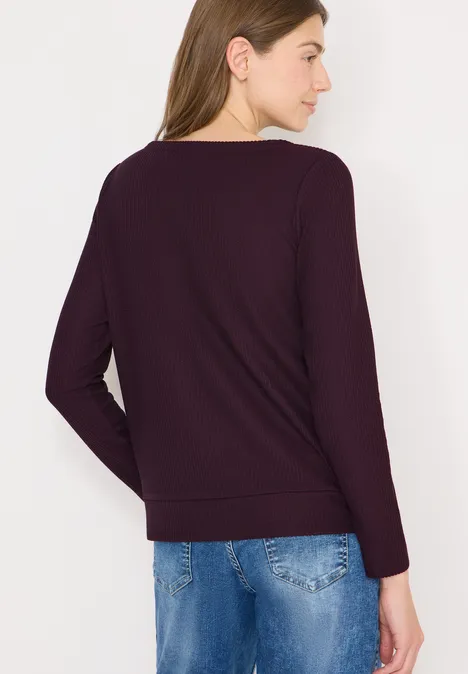 T-shirt à manches longues structuré eggplant red T-shirt à manches longues structuré eggplant red