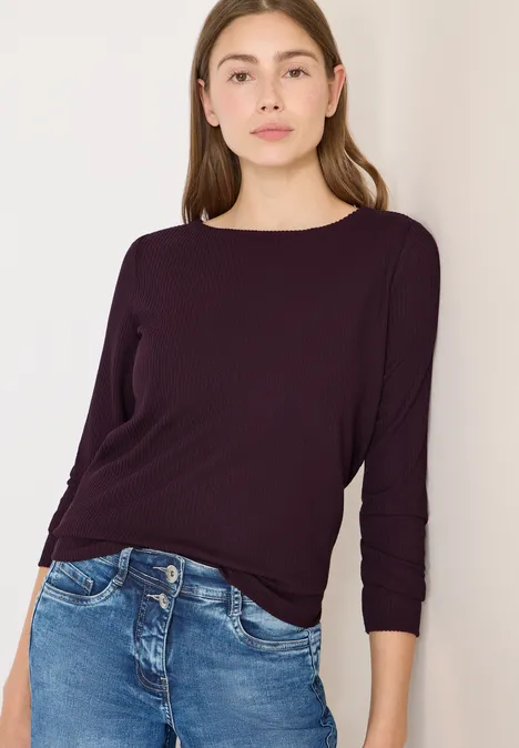T-shirt à manches longues structuré eggplant red T-shirt à manches longues structuré eggplant red