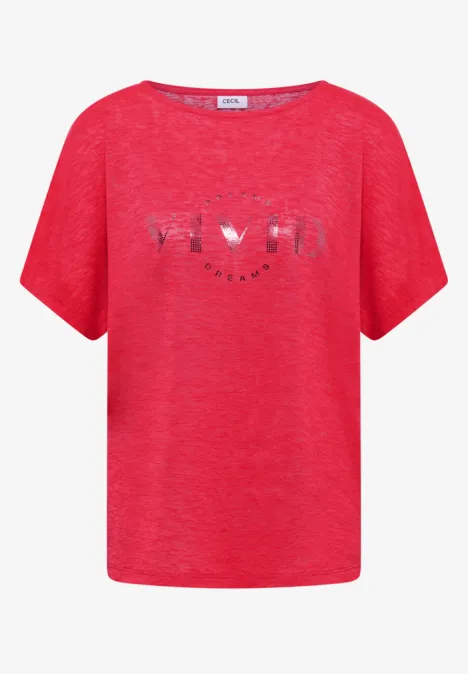 Dropped Shoulder Shirt in Leinen-Optik fresh red Dropped Shoulder Shirt in Leinen-Optik fresh red