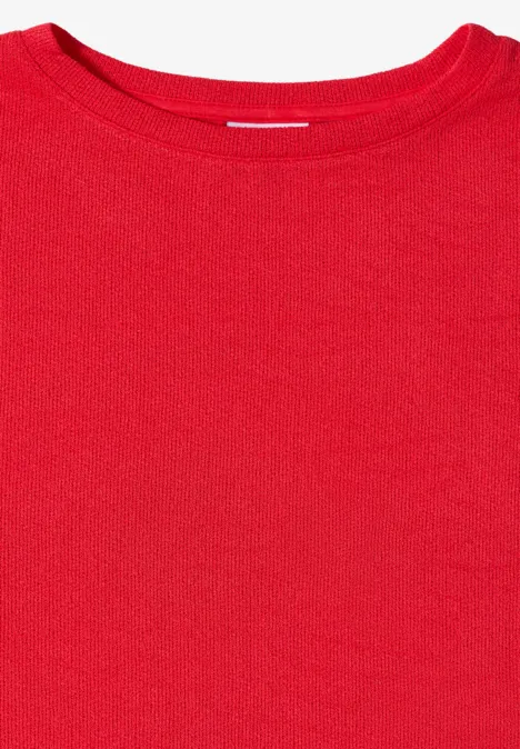 T-Shirt mit Boatneck im Strick-Look fresh red T-Shirt mit Boatneck im Strick-Look fresh red