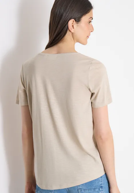 T-shirt basique à col rond en pack de 2 grain beige/black