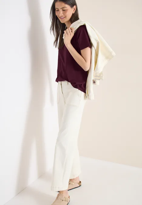 T-shirt basique à col rond en pack de 2 blush rose/sweet grape red