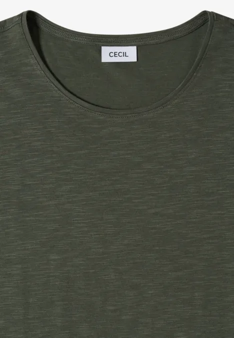 Basic Shirt met ronde hals in een 2-pack khaki/juicy lime