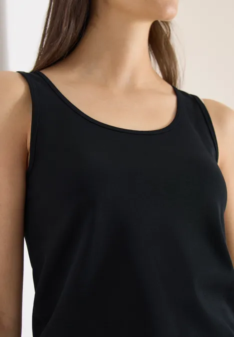 Basic Top mit Rundhals im 2er-Pack black/black