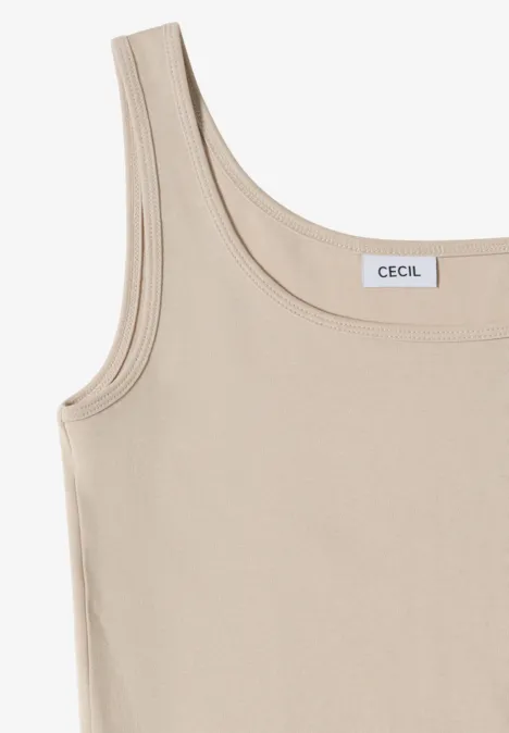 Top basique à col rond en pack de 2 grain beige/black