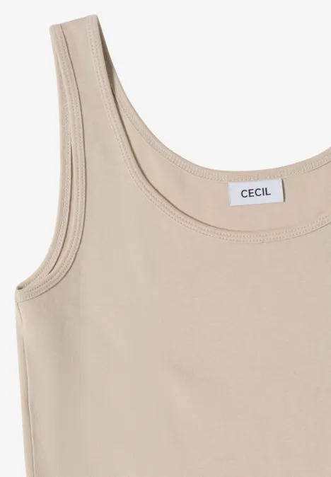 Basic Top mit Rundhals im 2er-Pack grain beige/juicy lime