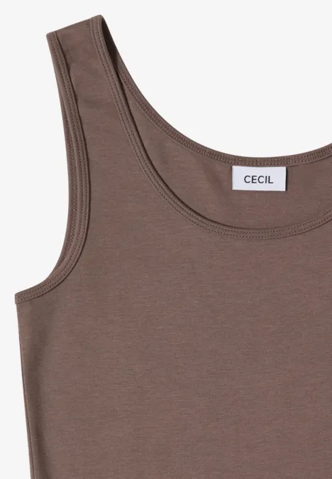 Basic top met ronde hals in een 2-pack urban taupe/white