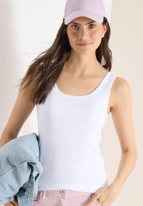 Basic Top mit Rundhals im 2er-Pack white/white