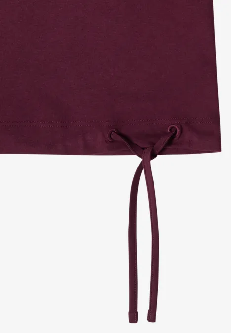 T-shirt à manches courtes avec fronces sweet grape red