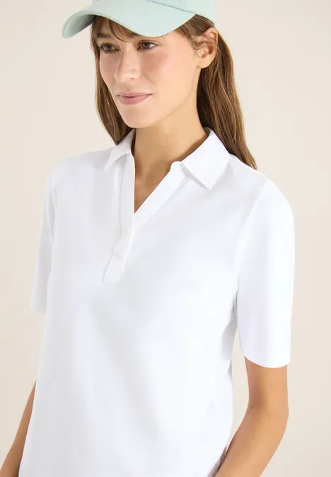 Koszulka Polo Basic z krótkim rękawem White