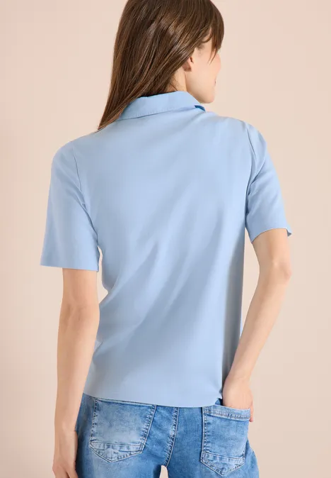 Basis polo met korte mouwen light sky blue