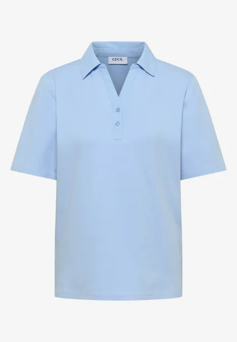 Basis polo met korte mouwen light sky blue