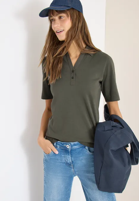 Koszulka Polo Basic z krótkim rękawem khaki