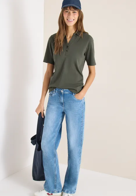 Koszulka Polo Basic z krótkim rękawem khaki