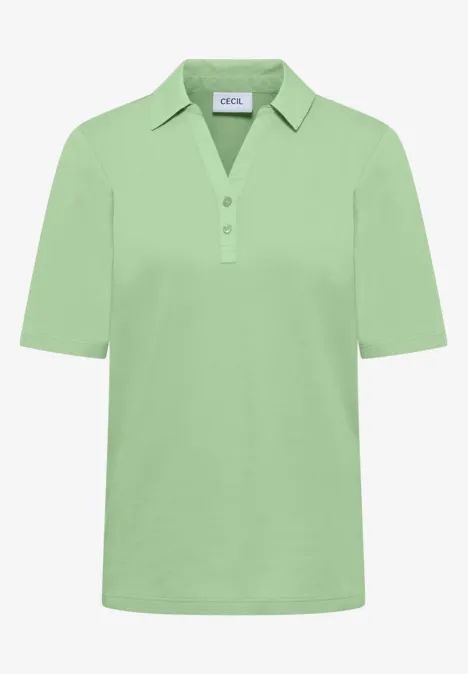Basis polo met korte mouwen juicy lime Lichtgroen poloshirt met korte mouwen, klassieke kraag en drie knopen.
