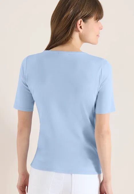 T-shirt basique en coton light sky blue