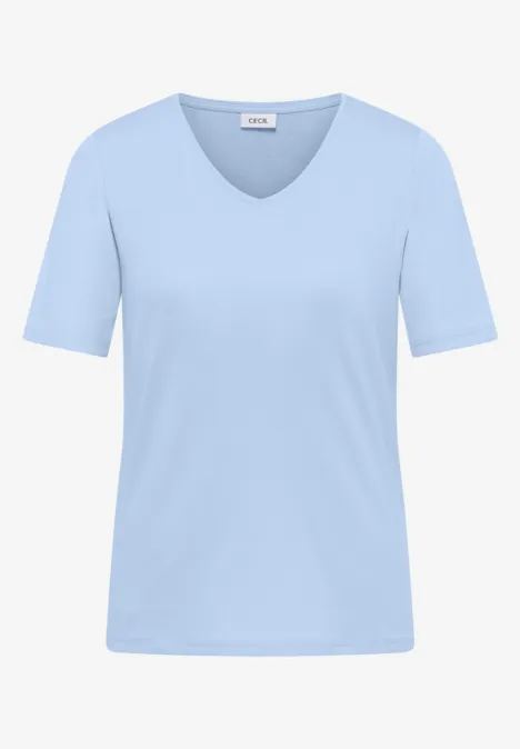 T-shirt basique en coton light sky blue