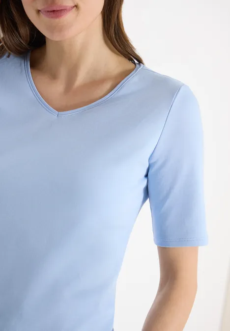 T-shirt basique en coton light sky blue