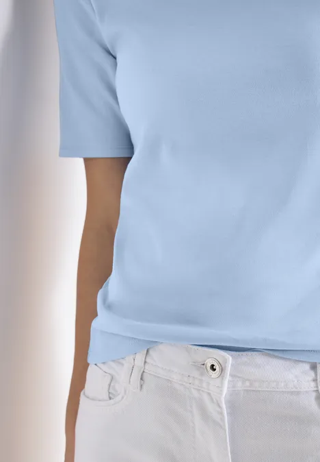 T-shirt basique en coton light sky blue