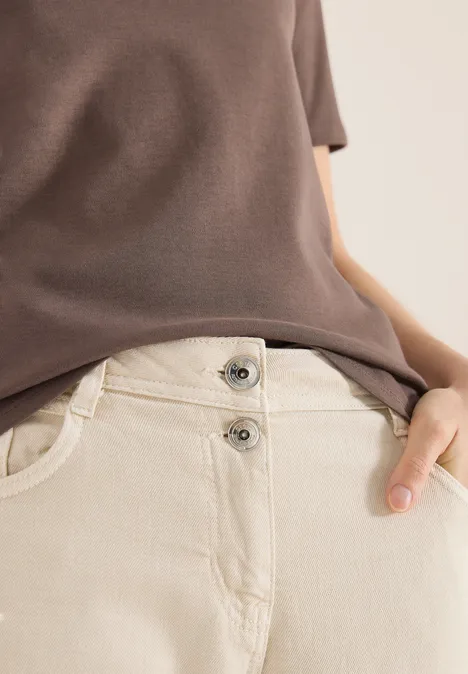 Basic katoenen shirt urban taupe