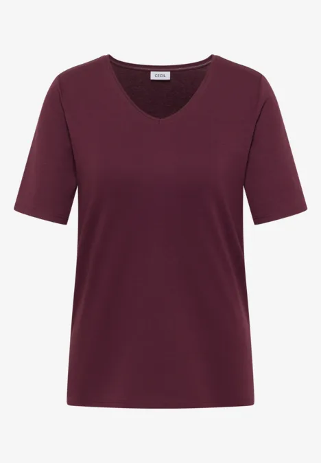 T-shirt basique en coton sweet grape red