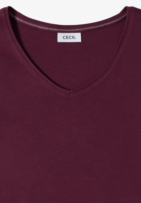 T-shirt basique en coton sweet grape red