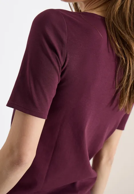 T-shirt basique en coton sweet grape red