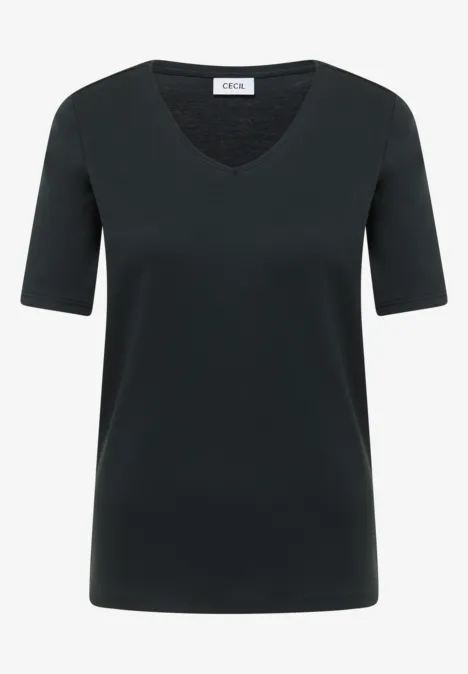 Basic T-Shirt aus Baumwolle palm breeze green